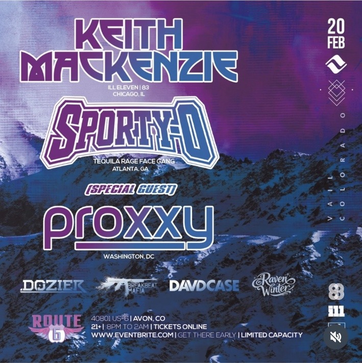 Vail Colorado event flyer featuring Raven Winter